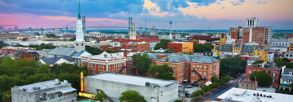 City view in savannah ga