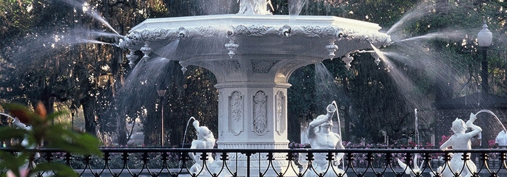 Fountain in savannah