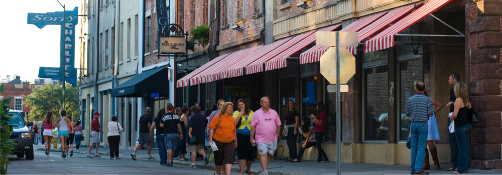 People walking in savannah ga