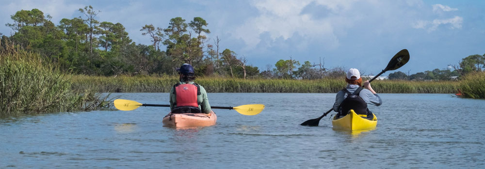 Kayaking on the river